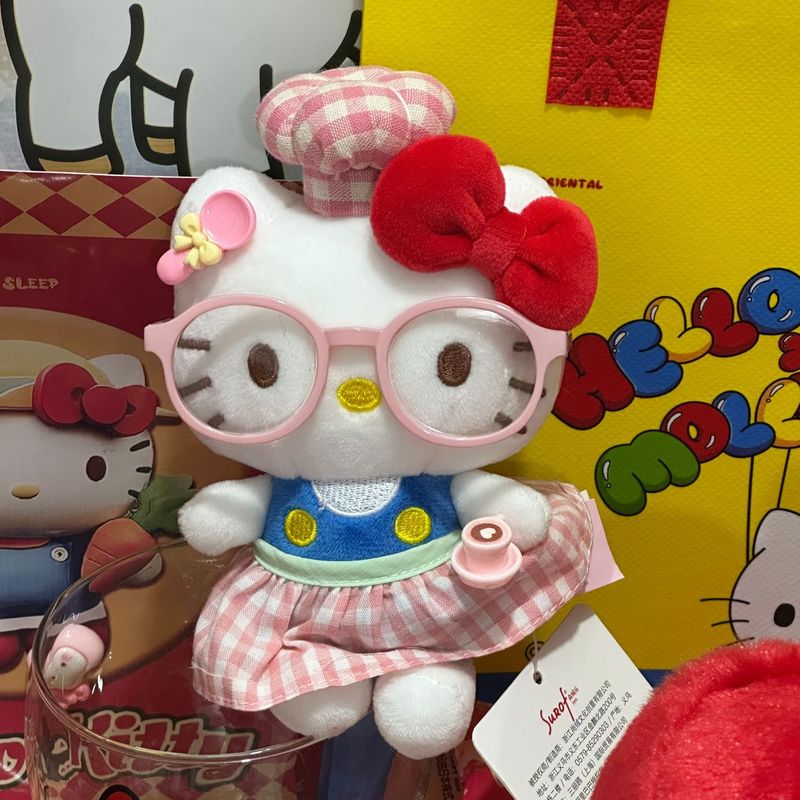 ハローキティバッグペンダントリトルシェフシリーズハローキティ人形ペンダントかわいい漫画人形キーホルダー|undefined