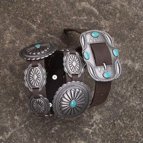 Bohemian Western Cowboy Style American Women's Retro Large Accessory Wide Belt with Engraved Fashion Women's Belt