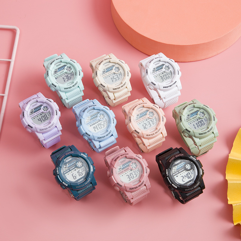 Dashi serie caja electrónica reloj popular luminoso impermeable reloj para estudiantes hombres y mujeres simple reloj deportivo