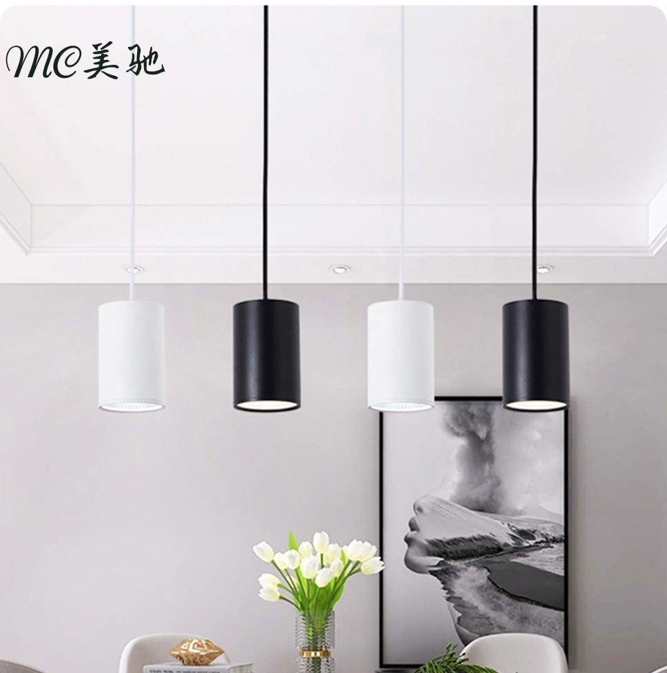 LED surface-mounted pendant light, modern minimalist round ceiling light, no-drilling passageway dining room shop commercial pendant light