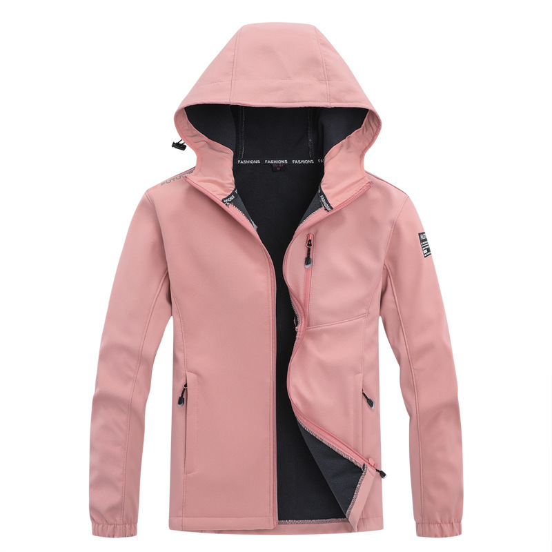 2023 new soft shell jacket winter outdoor jacket windproof waterproof couple hooded men's and women's soft shell jacket