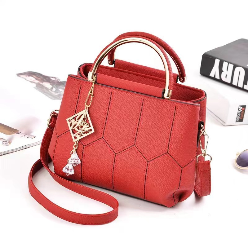 Bolso bandolera transfronterizo, bolso de mano pequeño, nuevo estilo moderno, bolso simple, bolso de hombro con bordado de hilo, bolso compacto.
