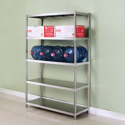 Wholesale stainless steel shelves, storage racks, kitchen household shelves, restaurant floor-standing shelves, storage multi-layer warehouse ordering