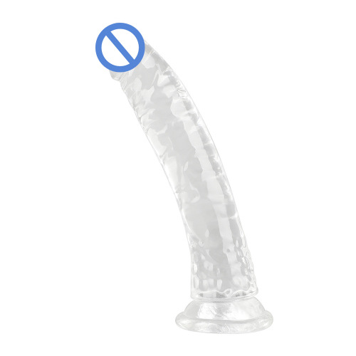 SNAILAGE Classic artificial dildo, ballless dildo, high quality TPE material, crystal clear white for women