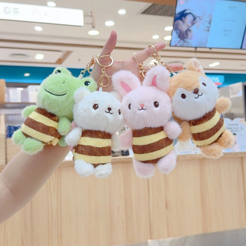 New Little Bee Dress up Grabber Doll Plush Toy Clip Doll Machine Wedding Throwing Activity Rag Doll