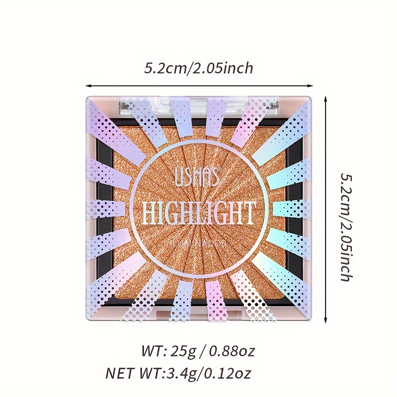 USHAS transfronterizo venta caliente Europa y América portátil pequeño cuadrado multicolor resaltado ES4182