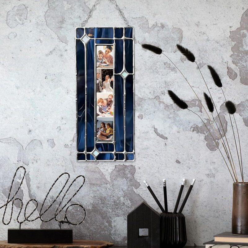 Trendy Hot-Selling Item Handcraftedrainbowpicturefrae Colored Glass Photo Booth Frame 408