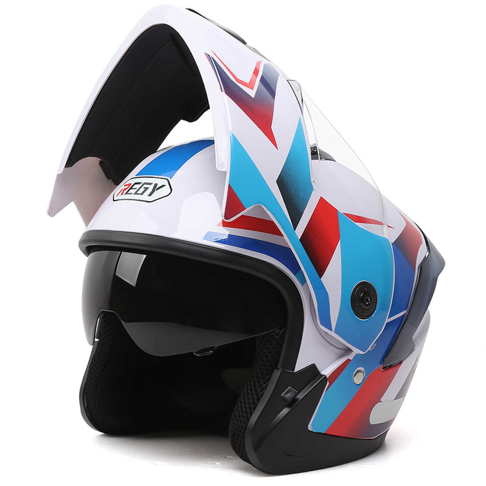 Nuevo casco de motocicleta de doble lente certificado 3C casco de motocicleta eléctrica casco de seguridad