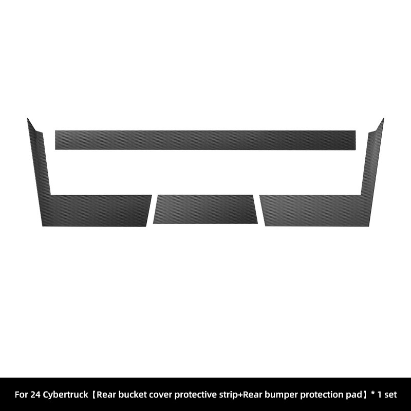 Modelə uyğun ayaqaltı: Tesla Tesla Cybertruck - 2024-tesla-cybertruck-rear-bumper-bed-cover-protection-strip