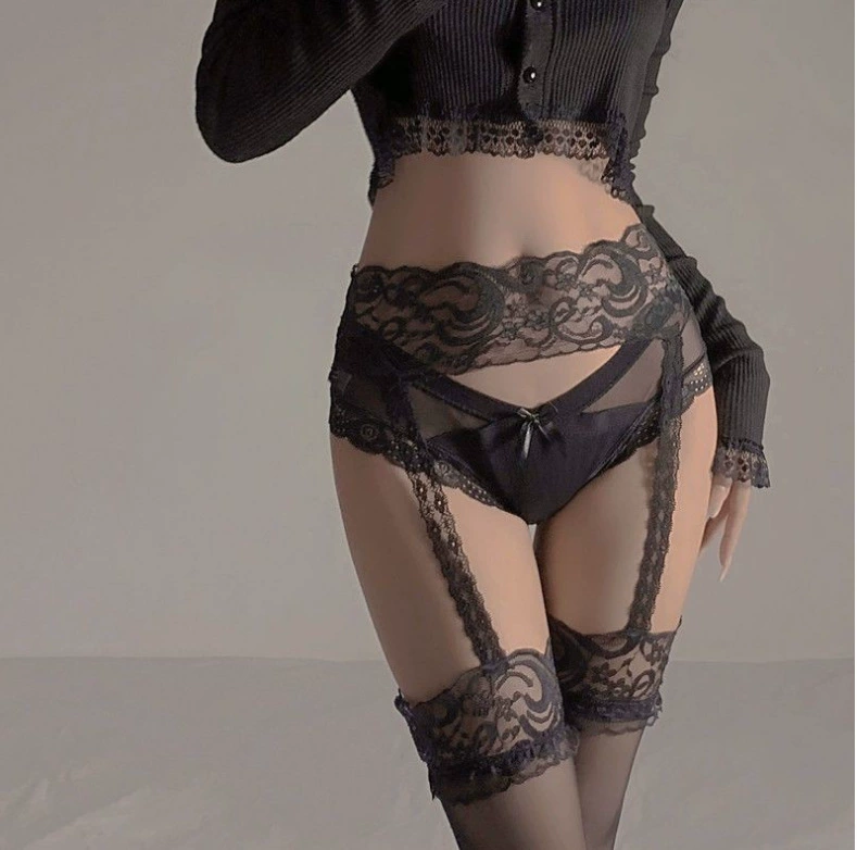 Тонкие sexy кружевные колготки с эффектом подтяжки