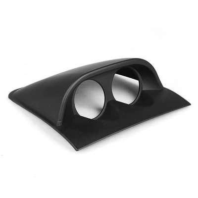 Car Modification Instrument Panel Cover 2inch Black Carbon Pattern 52mm Dual-Hole, Three-Hole, Four-Hole Instrument Panel Cover Stand (automobile instrument) - double-hole-black