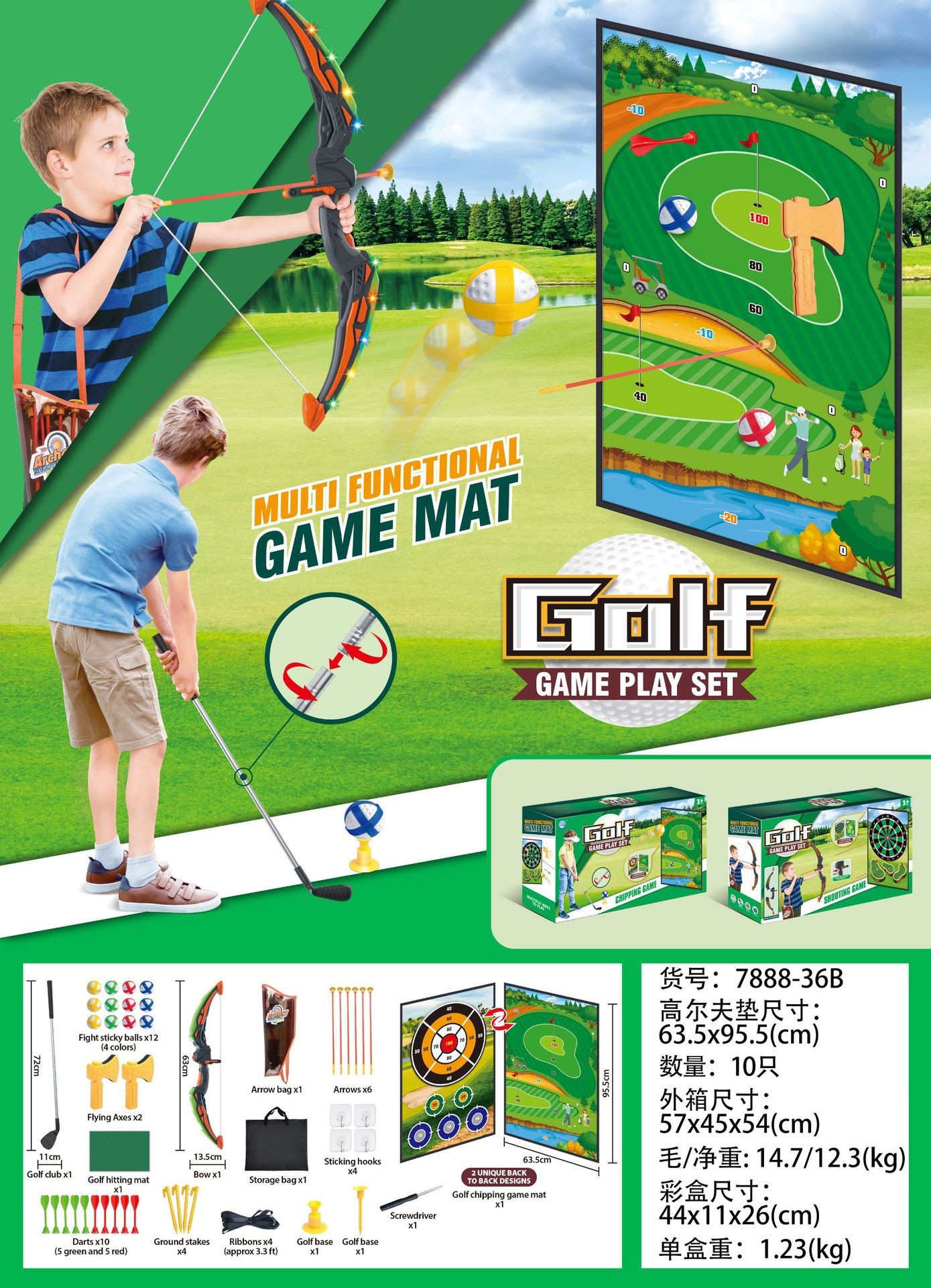 Fabricante de origen 40 juegos de alfombrillas de golf, práctica de objetivos para interiores y exteriores, juguetes deportivos de golf de ocio