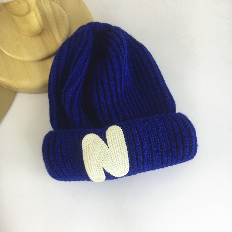 Unisex Children's wool hat baby cute autumn and winter letter cloth knitted hat boys and girls warm hat_voghion.com