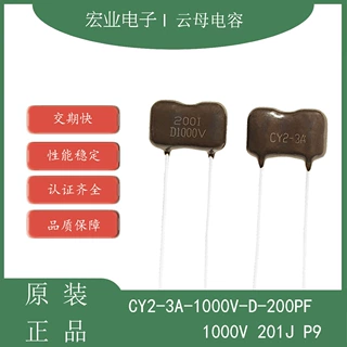 CY2-3A-1000V-D-200PF-I高频精密军工银云母电容器1000V201PF P09