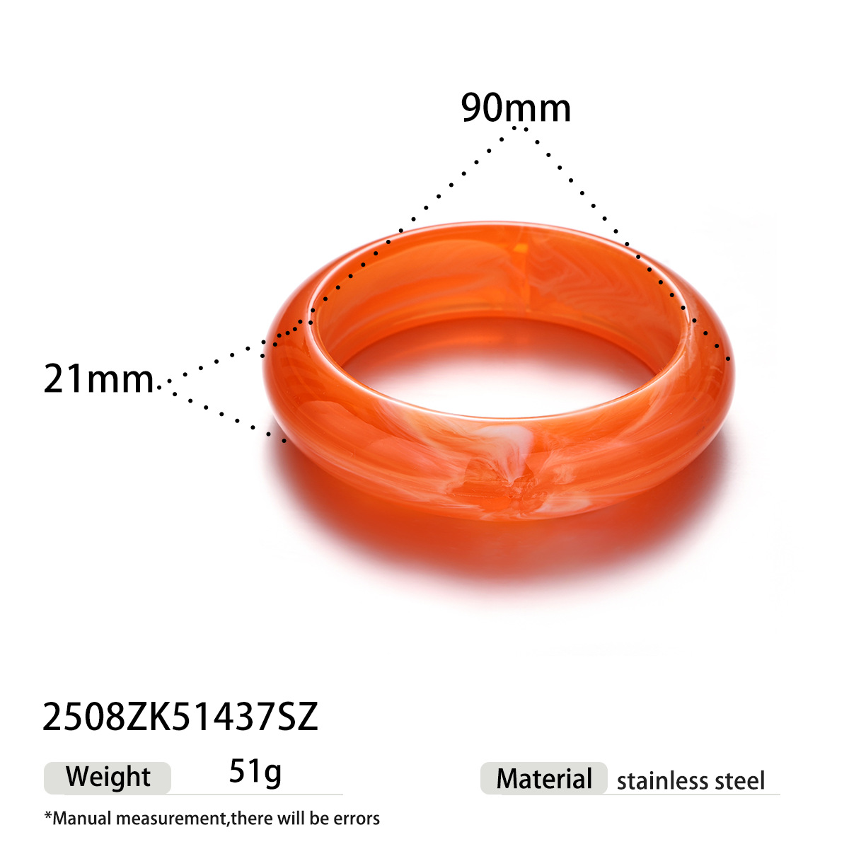 Tina transfronteriza Europa y América acrílico anillo pulsera mujer ins explosión multicolor diseño universal sensación de joyería al por mayor image 8