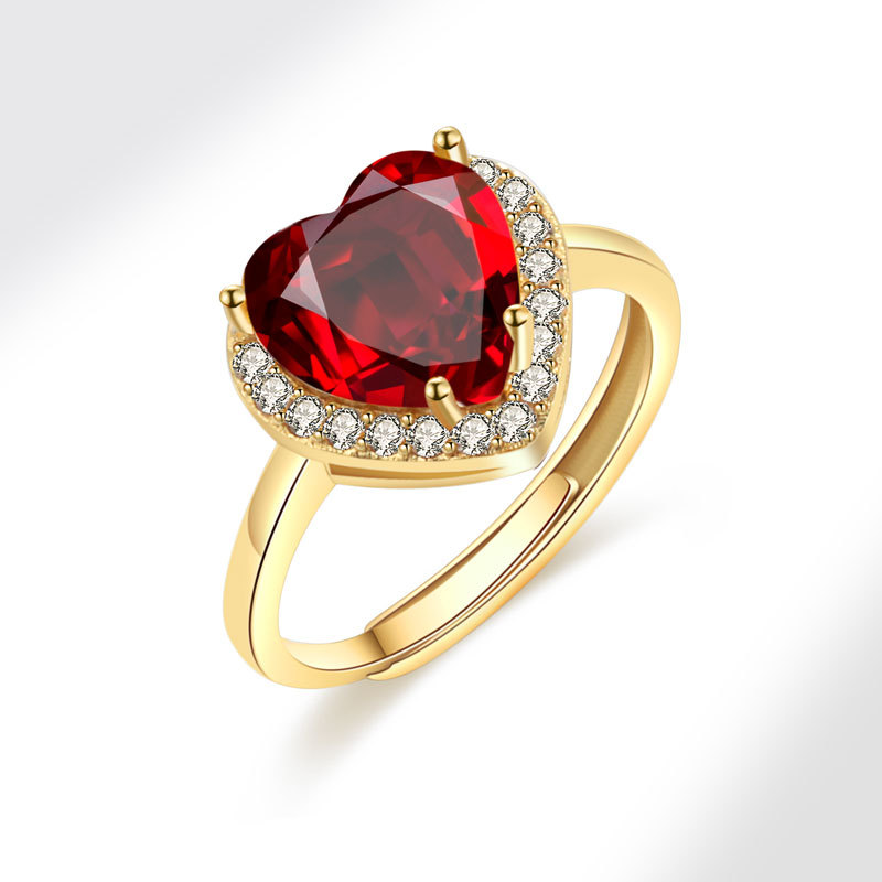 Copper Material Wholesale Jewelry Modern Style Classic Style Geometric Copper Zircon Plating Adjustable Ring