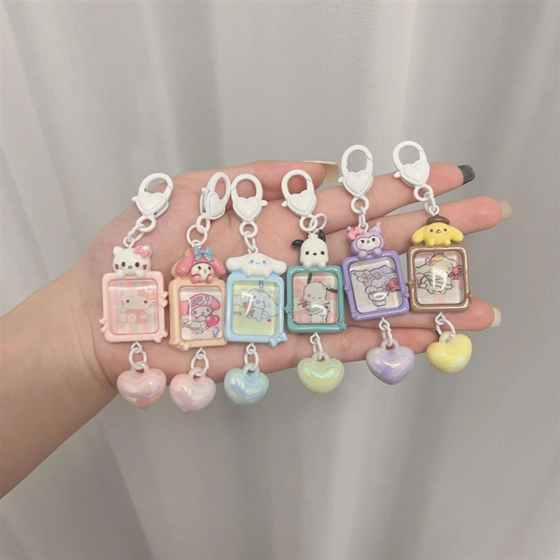 A22 Photo Sanrio Pappa Cute Cartoon Niche Keychain School Bag Pendant Keychain Cyber Celebrant Hanging Ornaments