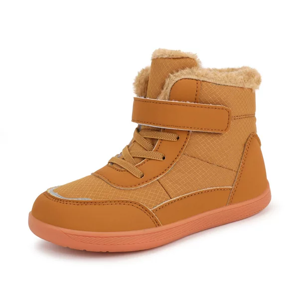 Cross-Border New Children's Wide-Toe Cotton Shoes Winter Outdoor Casual Snow Boots for Boys and Girls Plus Velvet Thickened Warm Cotton Boots