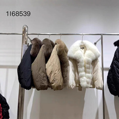 女式短款羽绒服冬季新款狐狸毛皮草白鹅绒羽绒服女宽松派克服外套