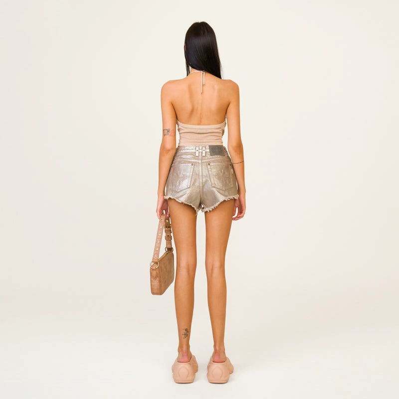 SMFK Golden Snake denim shorts hot girl hot girl hot pants