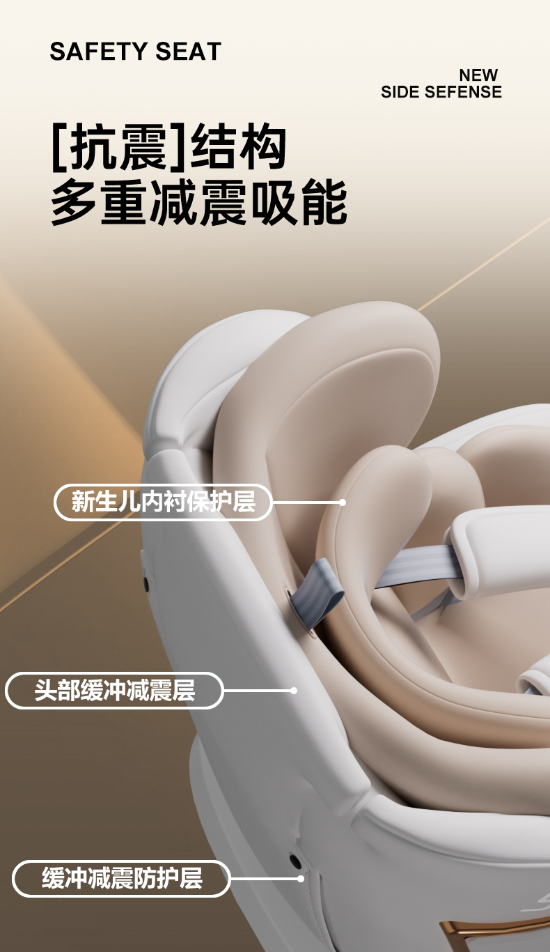 Child Seat Car Baby Baby Car Swivel Cotton Seat Can Sit and Lie down Universal for 0-12 Years Old