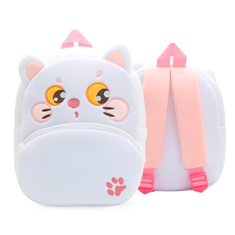 3D lindos dibujos animados peluche niños jardín de infantes mochila escolar movimiento de animales escolares mochila de peluche mochila de niños