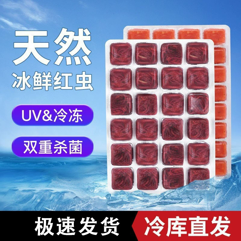 Yee красный червь замороженный рыбный корм для крупного рогатого скота