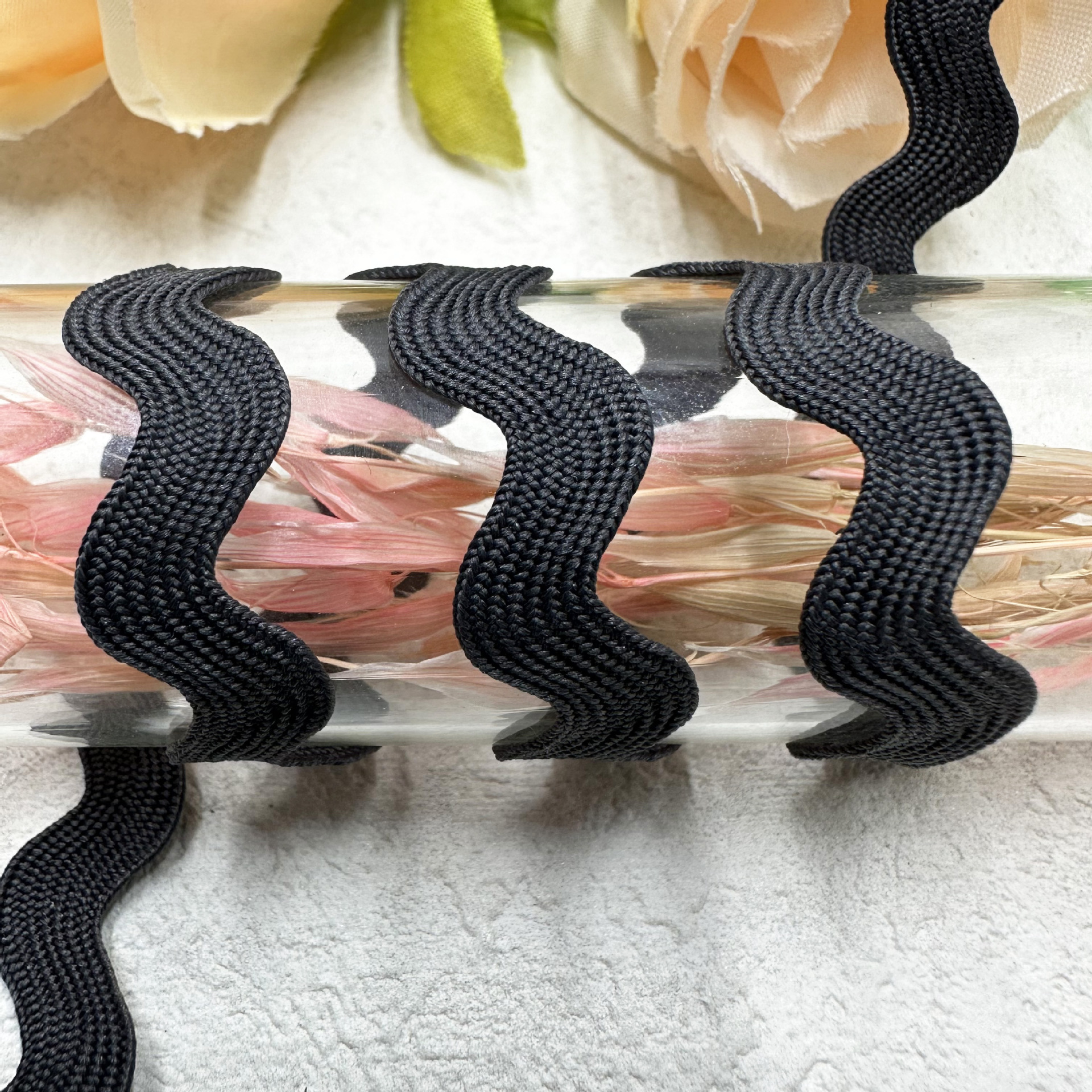 8mm onda sólida en forma de S curva banda de encaje cortina sombrero ropa infantil joyas de boda accesorios de ropa