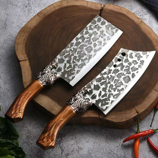 Kitchen Stainless Steel Slicing Knife Hand Forged Household Sharp Super Fast Chopping Dual-purpose Knife Longquan Kitchen Knife Wholesale