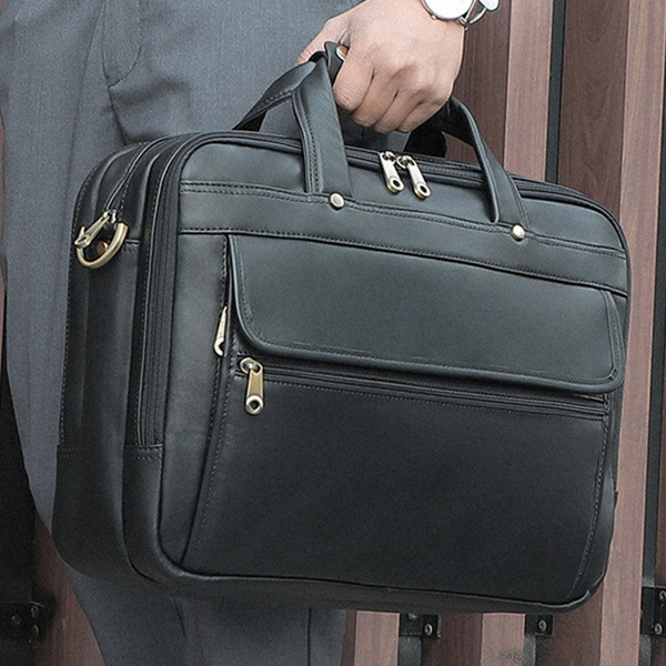 Leather pocket laptop