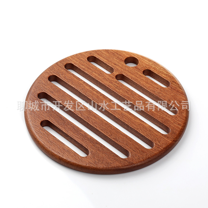 almohadilla aislante de madera, almohadilla aislante redonda de árbol de檀o, almohadilla antideslizante, almohadilla de mortero para animales, almohadilla de madera resistente al quemado