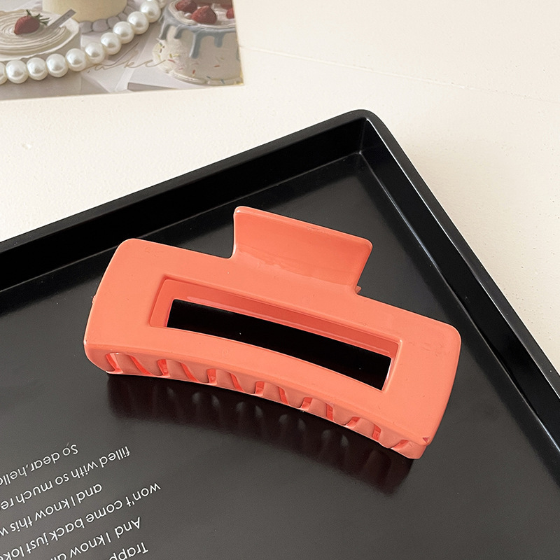 Clip de pelo marrón grande Nueva horquilla cuadrada accesorios para el cabello clip de horquilla simple Cabeza trasera clip de pelo clip de tiburón tocado