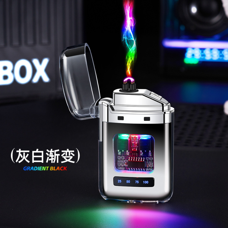 透明防水アークパルス点火装置防風 USB 充電式ライター男性のパーソナライズされたギフト卸売|undefined