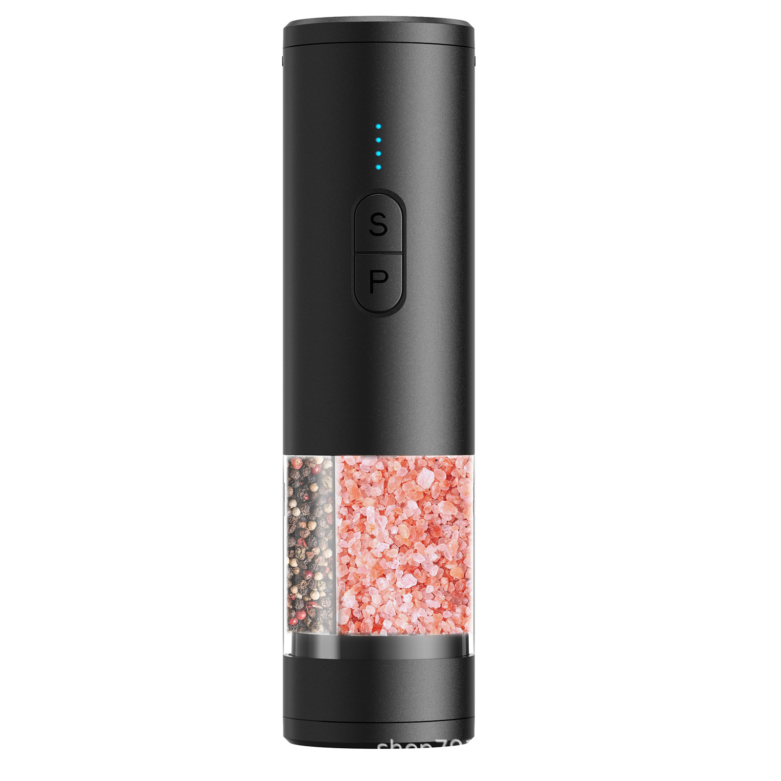 Electric Pepper Grinder Y8 Two-In-One Double Material Bin Double Grinding Head Salt Pepper Grinder Simultaneous Grinding Powder Grinder