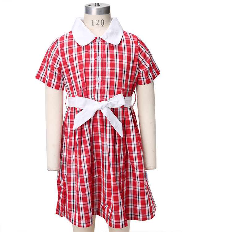 新款幼儿园校服男女秋夏季套装短袖儿童学院风小学生格仔校服套装