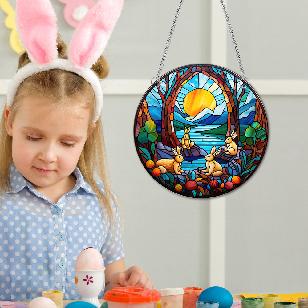 95g Weight pendant Home Textiles & Decor Type Acrylic Material Easter Festival Rabbit Pattern Casual, Elegant, Classical Style Easter Casual Elegant Classical Rabbit Arylic Party Supplies Decorations 118