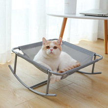 貓咪吊床趣味躺椅貓窩貓床網格涼席四季通用搖床貓貓寵物用品