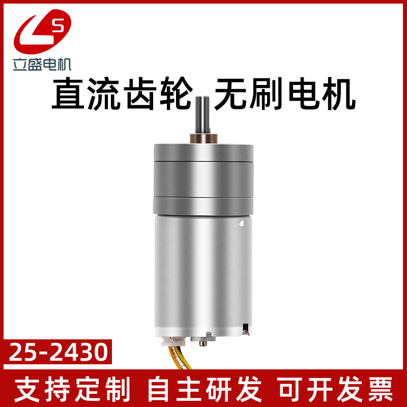 立盛GA25-2430微型直流无刷减速电机 超长寿命调速小马达12v24v