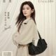 [Same Style as Xi Mengyao] Qiu Zhen Vegetable Tanned Calfskin Casual Toast Bag Casual Crossbody Shoulder Commuter Bag for Women