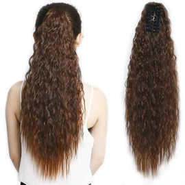 假发马尾;假发长卷发;长直发假发