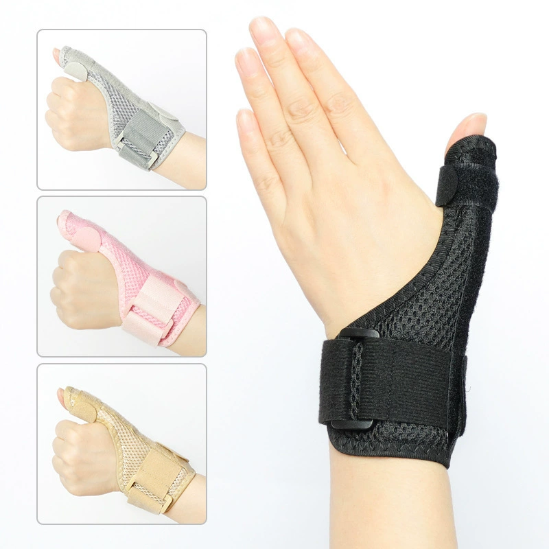 Трансграничный большой палец сухожильная оболочка алюминиевая пластина пружинная полоса поддержки запястья липучка регулируемая крышка для пальцев дышащая фиксация