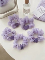 Changchun Violet Blue Hair Accessories, Large Intestine-Style Hair Ties in Purple Shades—Elegant High-Quality Hair Ropes, Perfect for Pig Intestine-Shape Headbands or Stylish Ponytail Holders and Hair Scrunchies