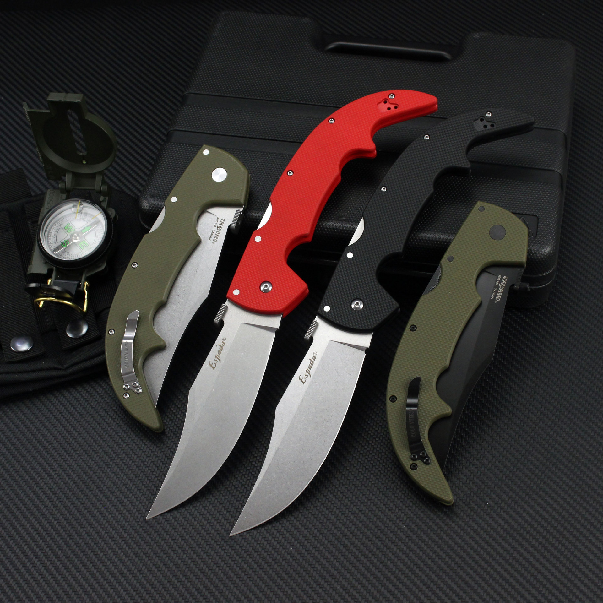 Coldsteel冷钢户外刀ESPADA埃斯帕达G10柄AD10高硬度 折叠刀