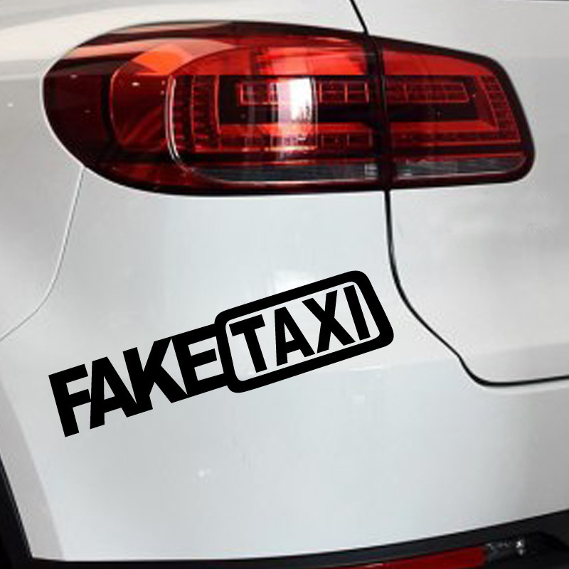 FAKE TAXI drift logo divertido pegatinas de coches Comercio exterior Venta caliente pegatinas reflectantes de Europa y América