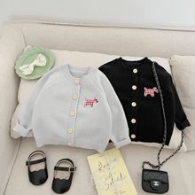 童装男女童毛衣2025春装新款韩版针织衫洋气宝宝百搭开衫刺绣外套