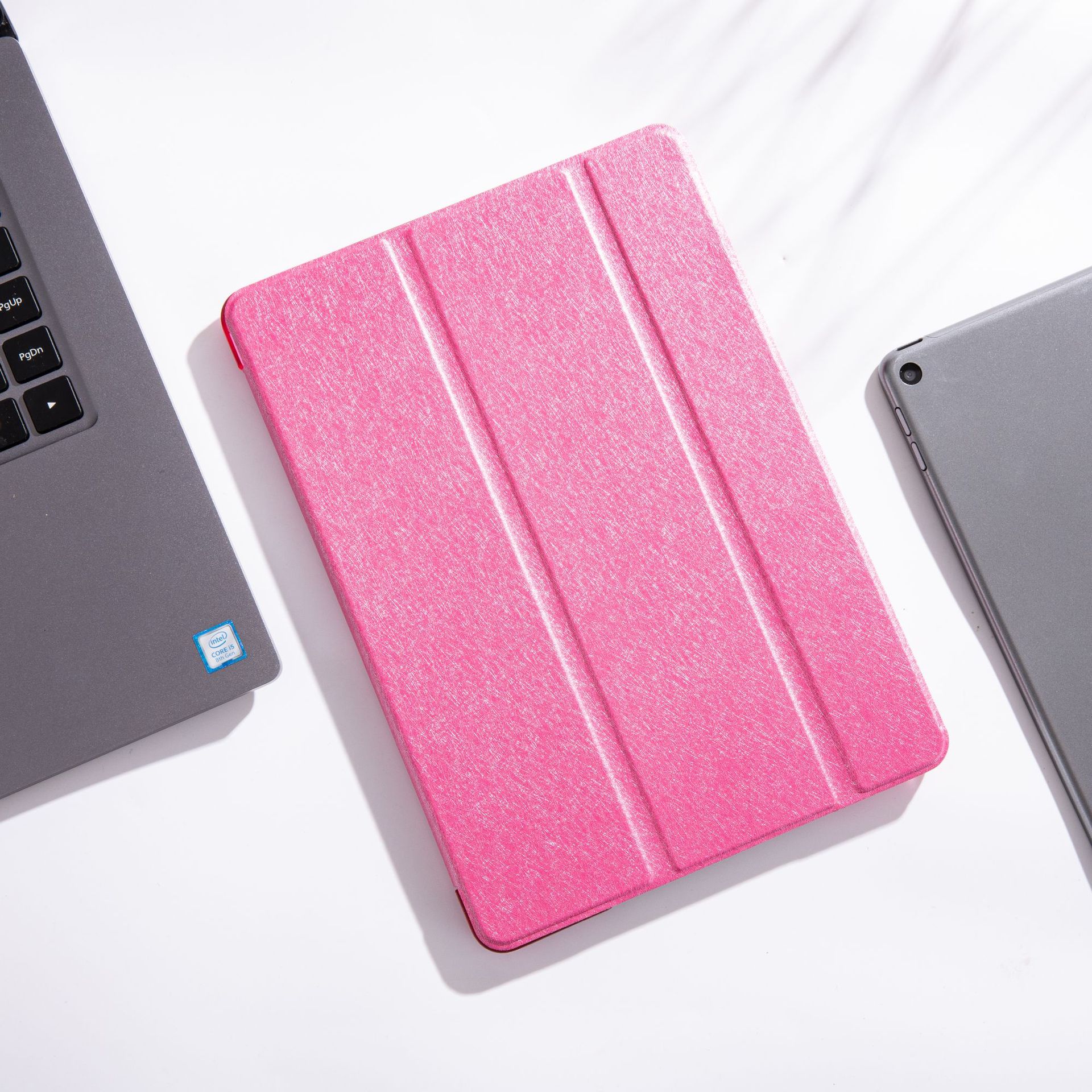 Caso protector aplicable ipad10.2 mini456 generación caso duro Pro12.9 pulgadas PC caso de cuero inteligente dormir tres veces