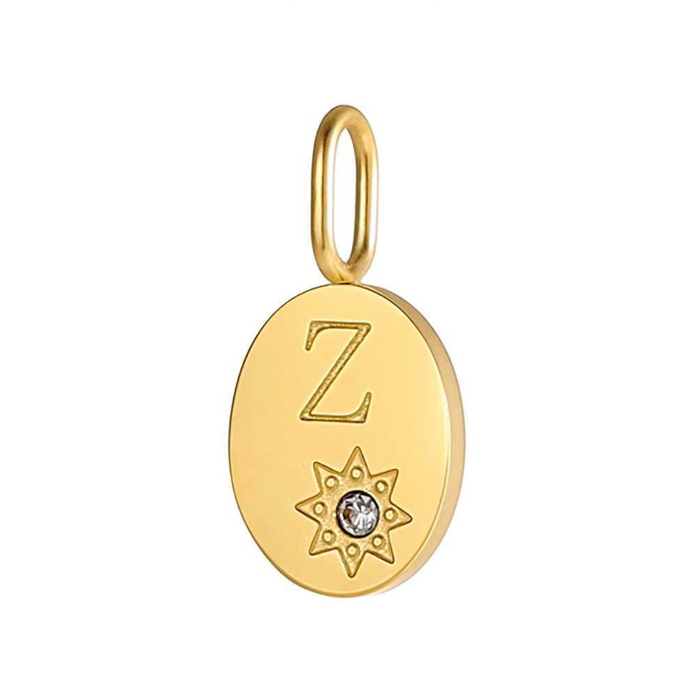 2g Weight Pendant Jewelry Making Type DIY Ornament Accessories Classification 1 Piece, 1 Set Quantity 304 Stainless Steel Material Letter Pattern All Seasons Season Polished Finish Plating Design Simple Style, Classic Style Style 1 Piece 1 Set 304 Stainless Steel Letter Polished Pendant DIY Ornament Accessories 9