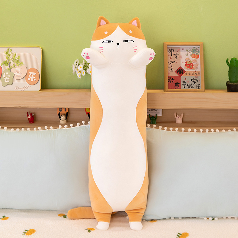 日系质可爱猫咪抱枕女生睡觉夹腿侧睡长条枕头床靠枕孕妇靠垫|undefined