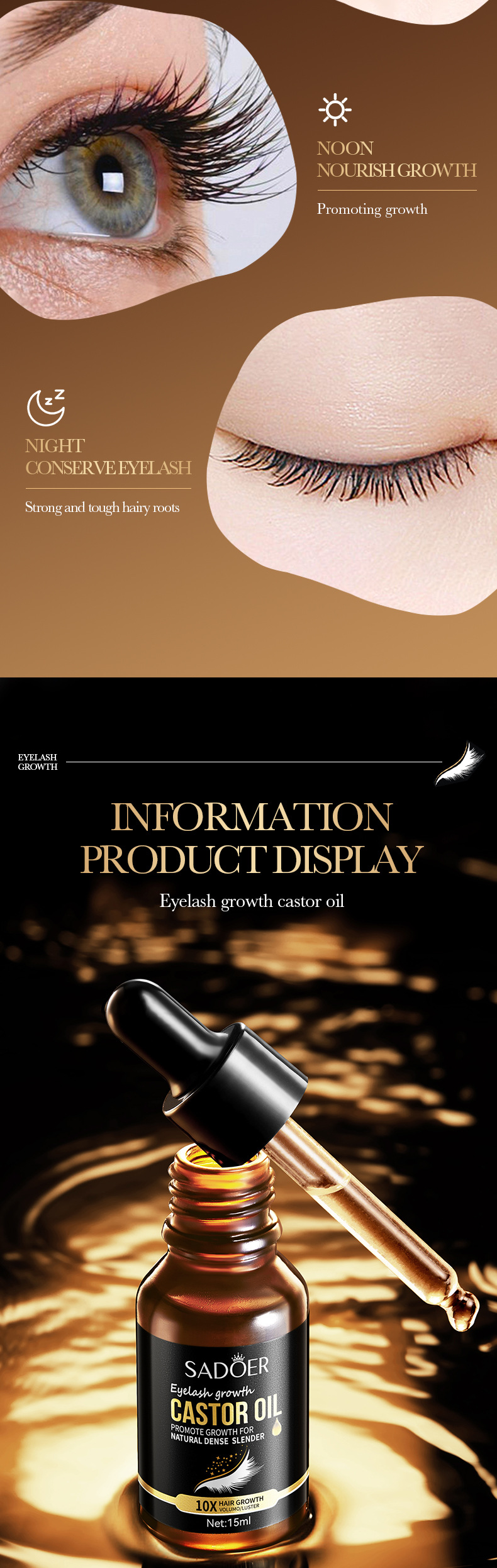 SADOER Full castor oil eye dense student female eyelash solution lash_voghion.com