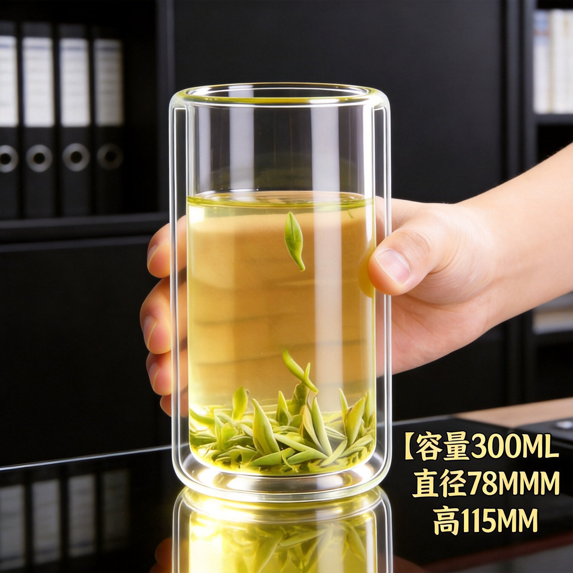 사이즈 규격 [78*115MM] 나사산 없음, 뚜껑 없음, 이중 구조 특대형 둥근 바닥 300ML